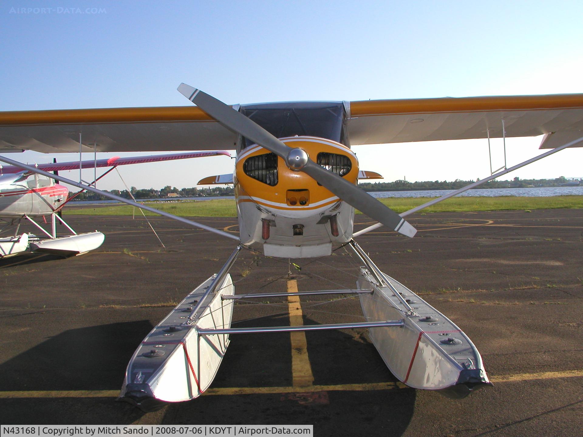 N43168, 1946 Taylorcraft BC12-D C/N 6827, Parked on the ramp at Sky Harbor.