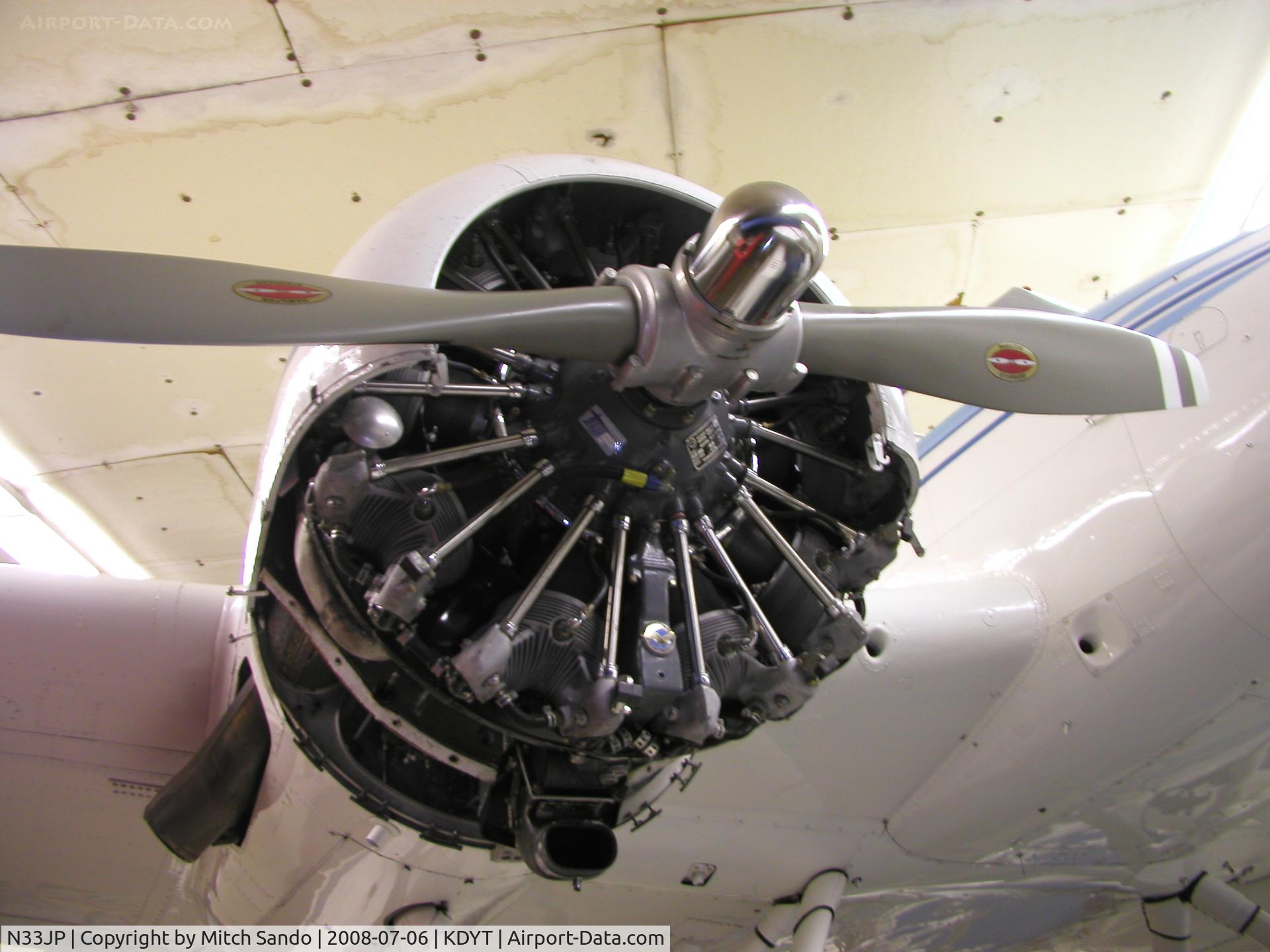 N33JP, 1954 Beech D18S C/N A-998, Parked inside the hangar.