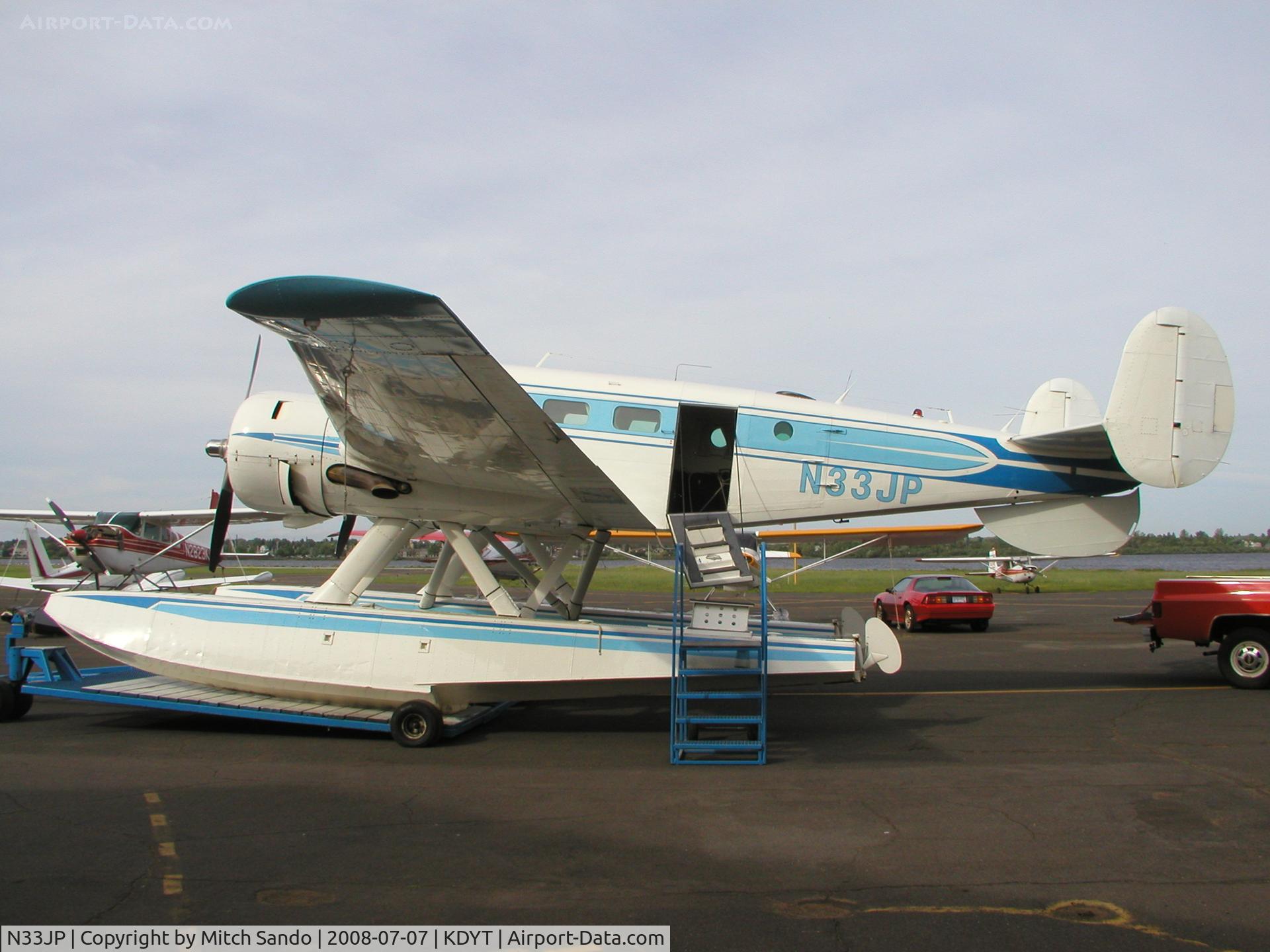 N33JP, 1954 Beech D18S C/N A-998, Parked outside the hangar.