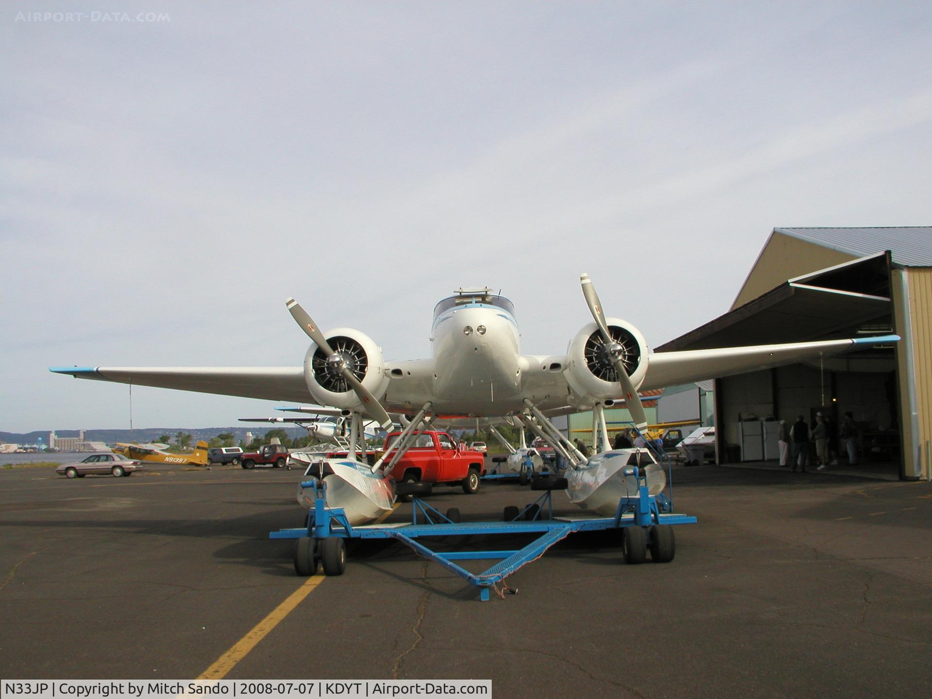 N33JP, 1954 Beech D18S C/N A-998, Parked outside the hangar.