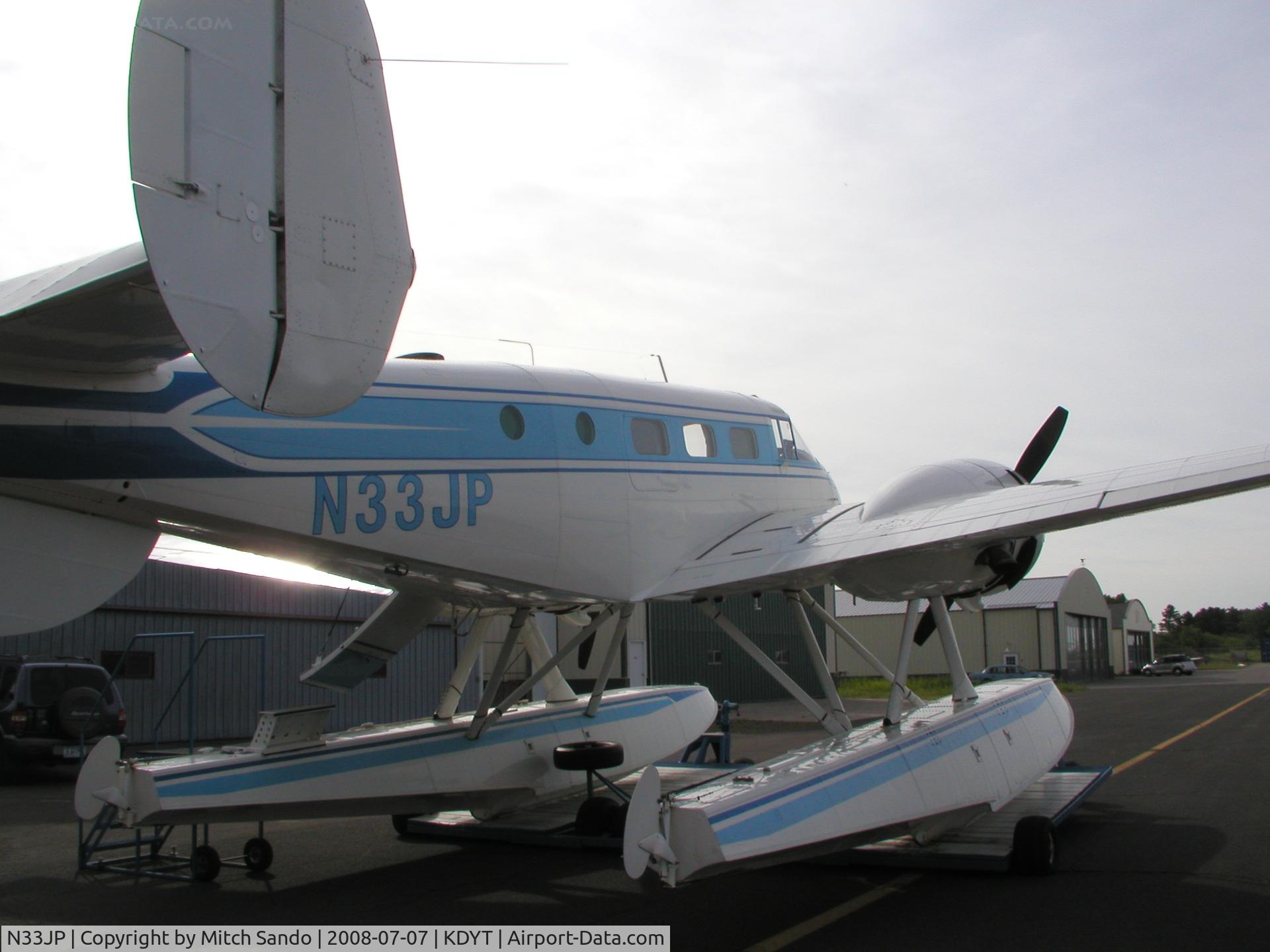 N33JP, 1954 Beech D18S C/N A-998, Parked outside the hangar.