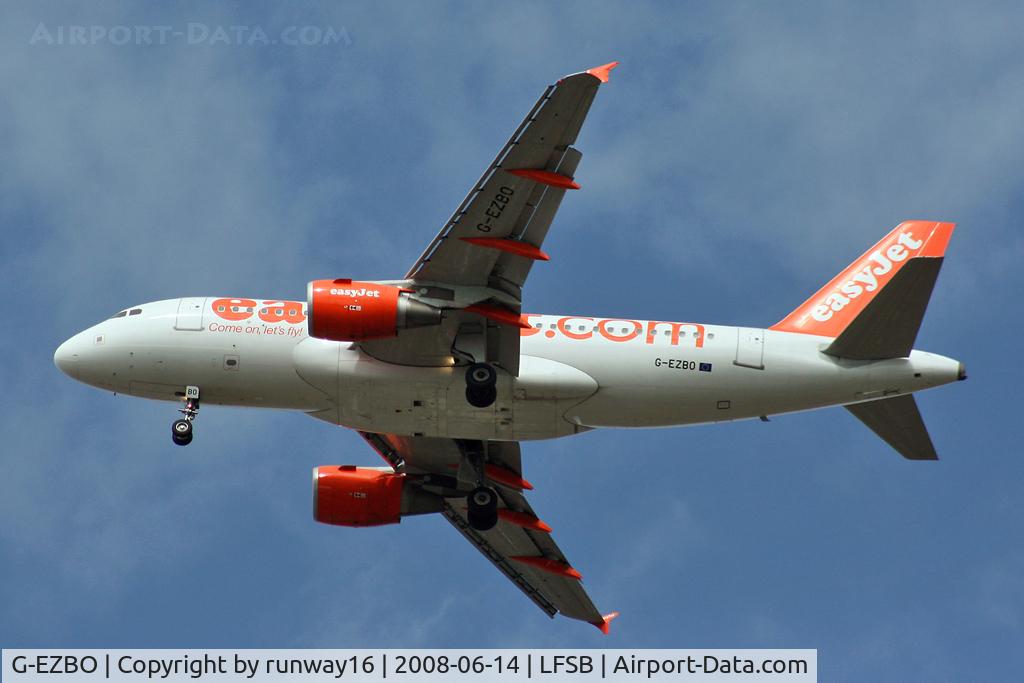 G-EZBO, 2007 Airbus A319-111 C/N 3082, easyJet inbound from Berlin