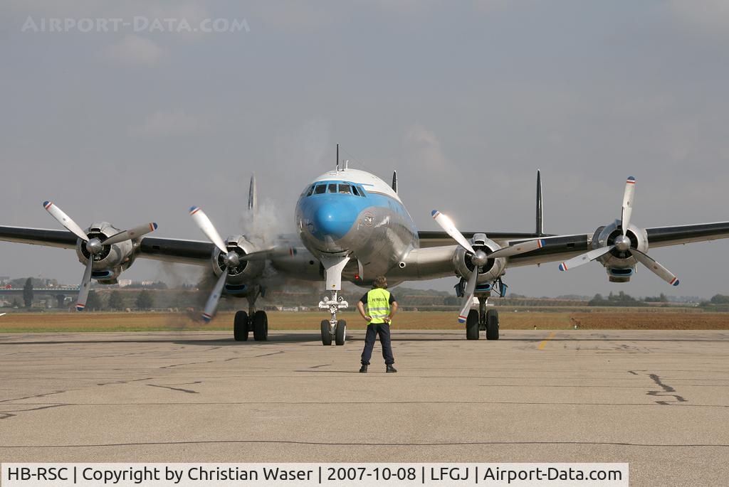 HB-RSC, 1955 Lockheed C-121C Super Constellation (L-1049F) C/N 1049F-4175, Breitling / SCFA