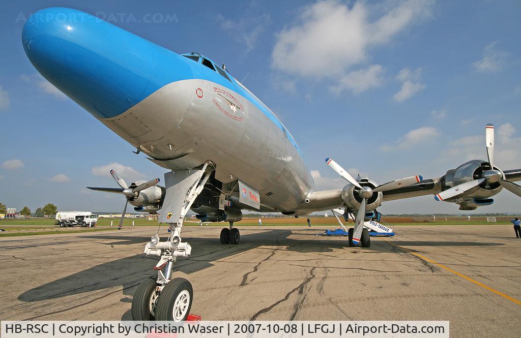 HB-RSC, 1955 Lockheed C-121C Super Constellation (L-1049F) C/N 1049F-4175, Breitling / SCFA
