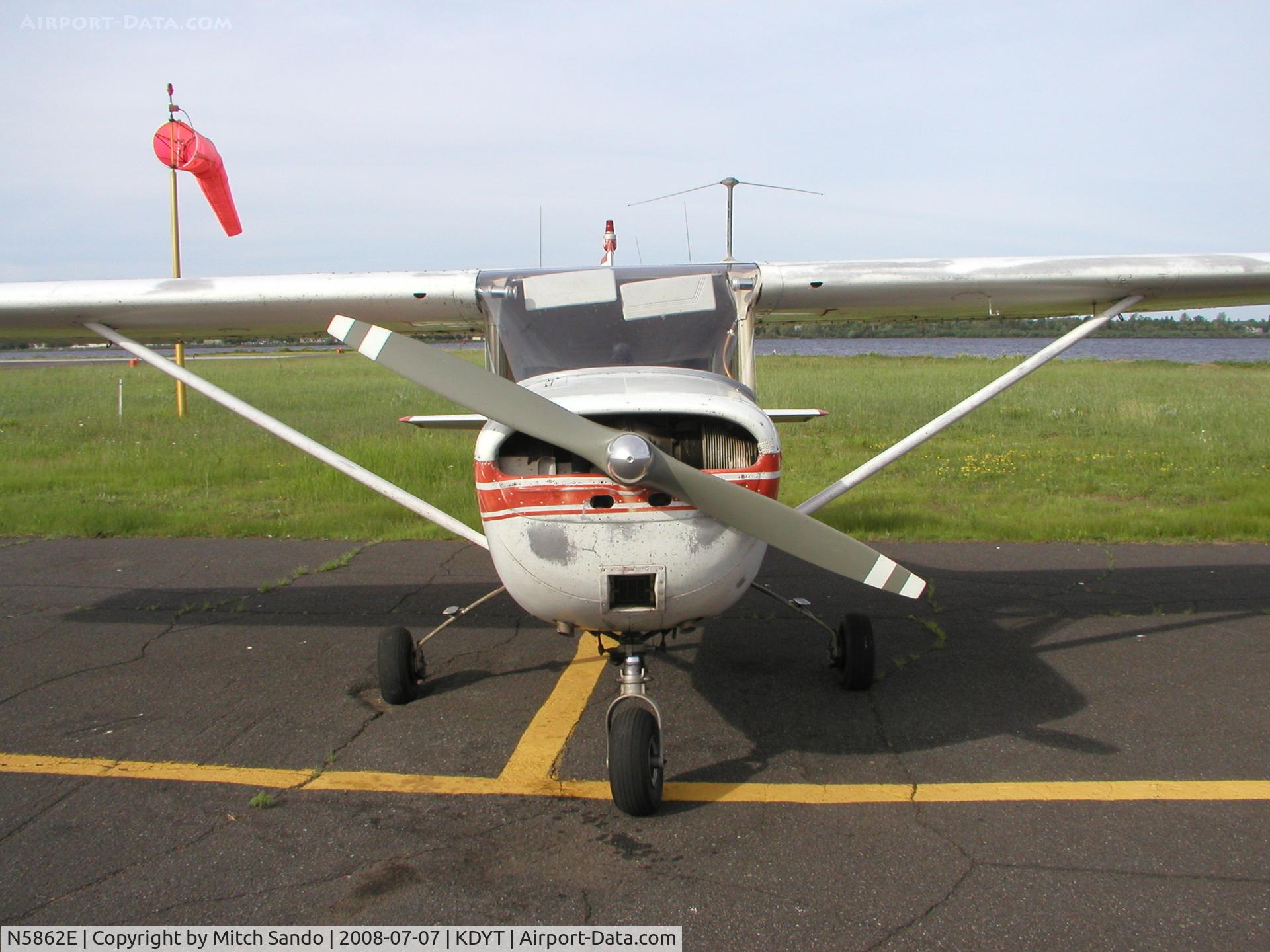 N5862E, 1959 Cessna 150 C/N 17362, Parked on the ramp at Sky Harbor.