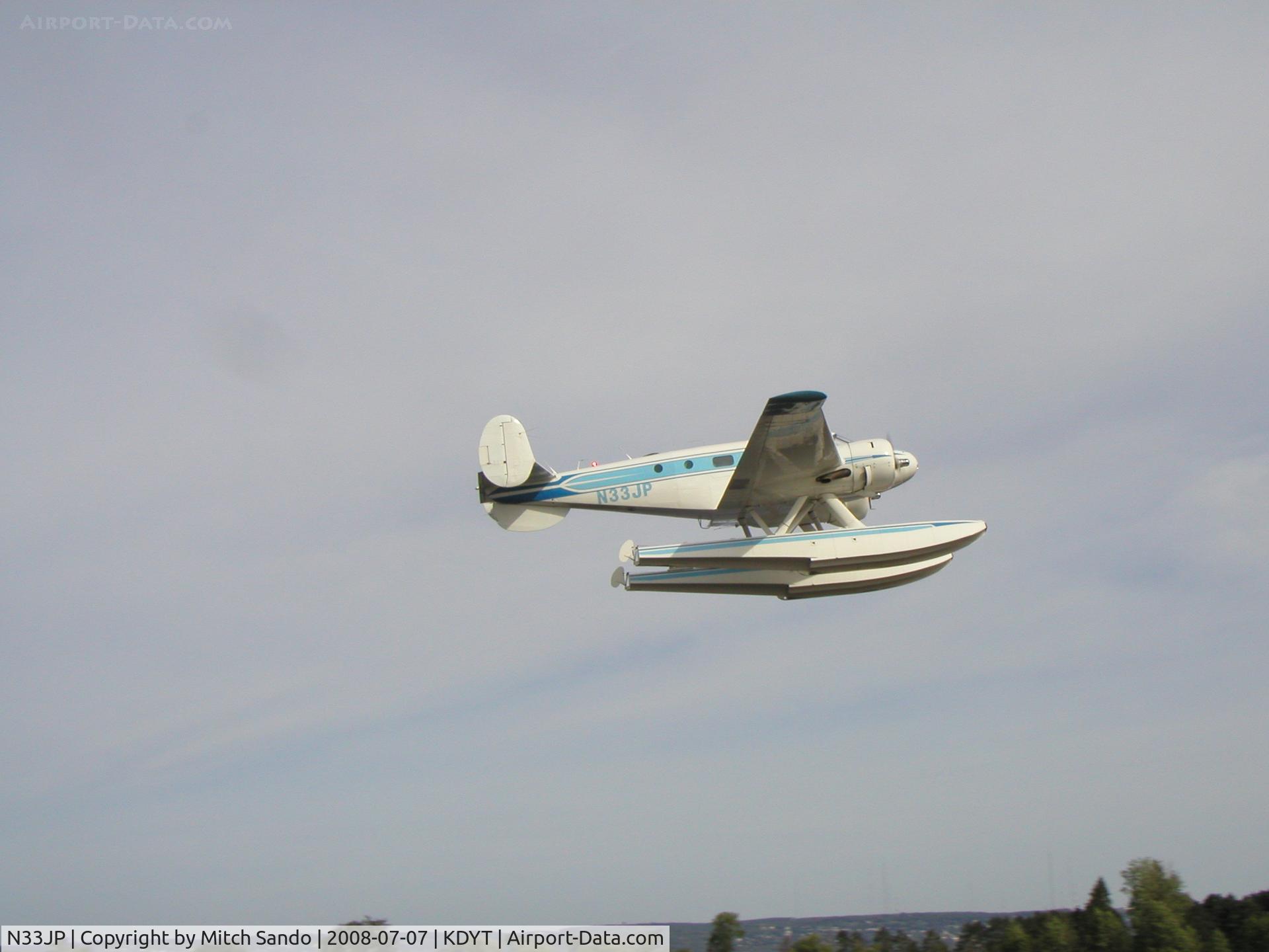 N33JP, 1954 Beech D18S C/N A-998, Departing VFR to the Sand Point Lake Seaplane Base along the MN/Canada border for Customs and then on to an outpost camp.