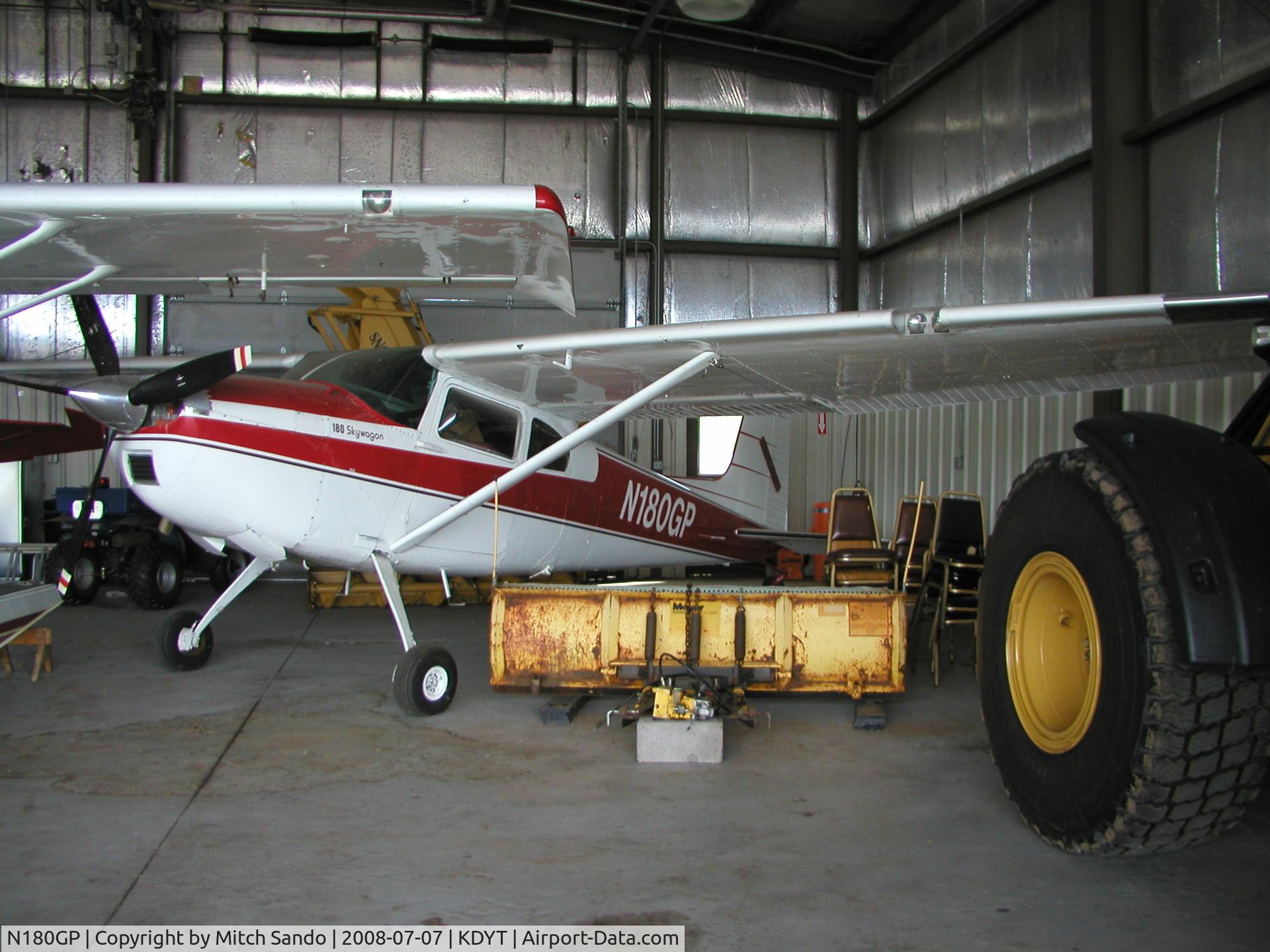 N180GP, 1958 Cessna 180A C/N 50184, Parked inside the hangar.