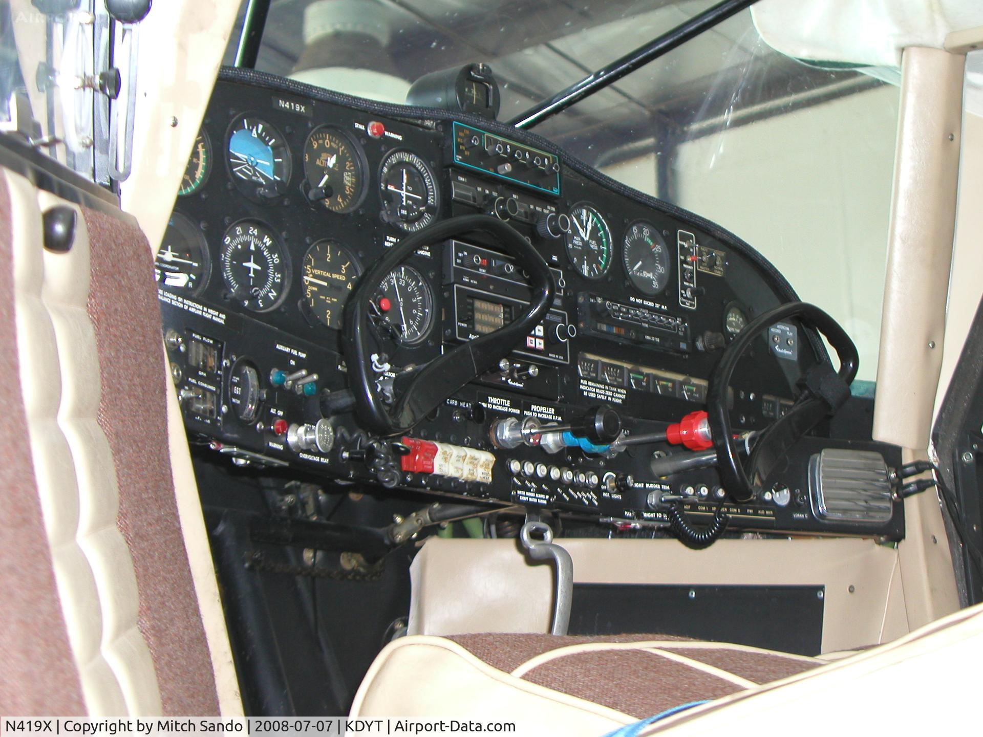 N419X, 1976 Maule M-5-235C Lunar Rocket C/N 7048C, Parked inside the hangar.