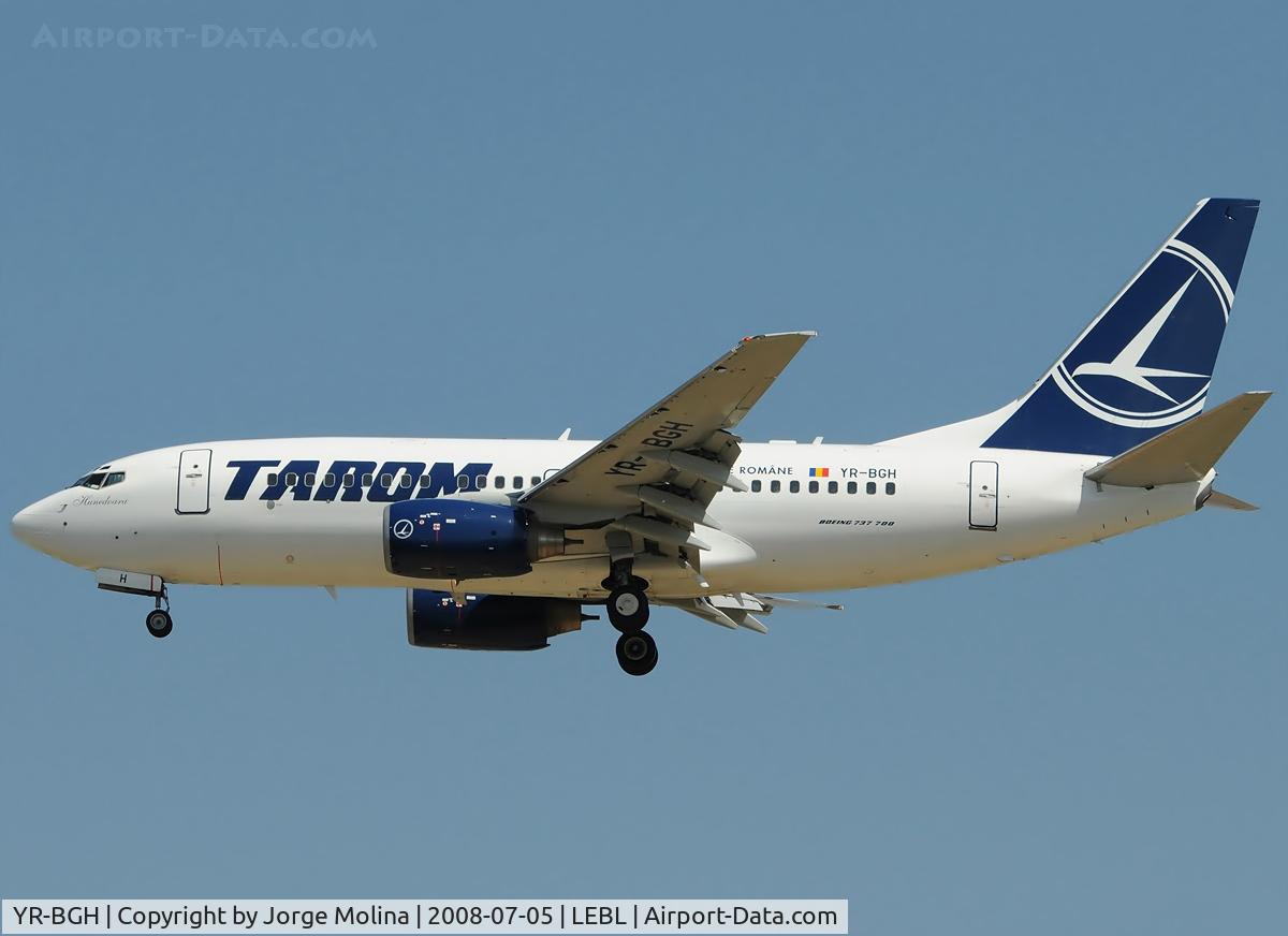 YR-BGH, 2003 Boeing 737-78J C/N 28438, Now with new image; titles, livery and the engines painted...
