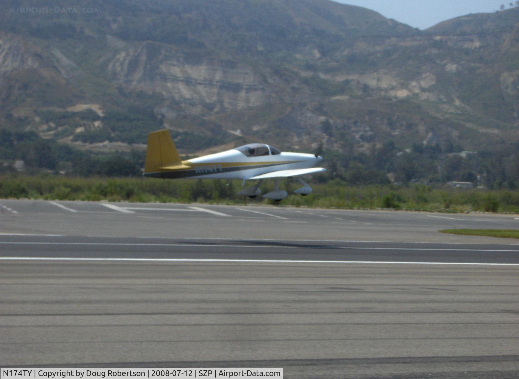 N174TY, 2004 Vans RV-7A C/N 70331, 2004 Yaberg VAN's RV-7A, takeoff climb Rwy 22