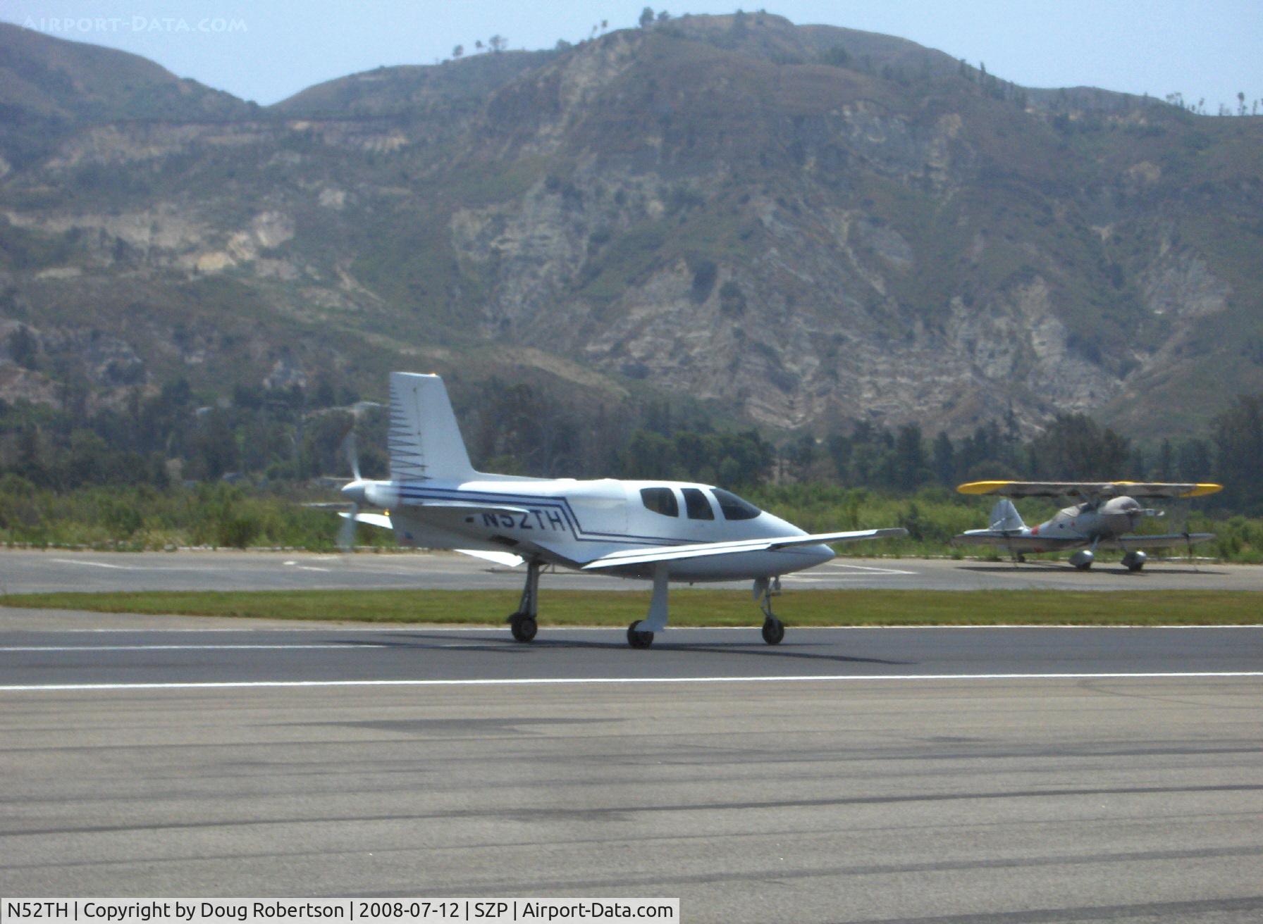 N52TH, 1999 Cirrus VK-30 C/N 143, 1999 Hastings Cirrus VK-30, Continental IO-550 pusher tri-blade prop, Cirrus Design sold 34 VK-30 kits. N52TH was the first completed over nine year build time. Ten are flying, Takeoff roll Rwy 22