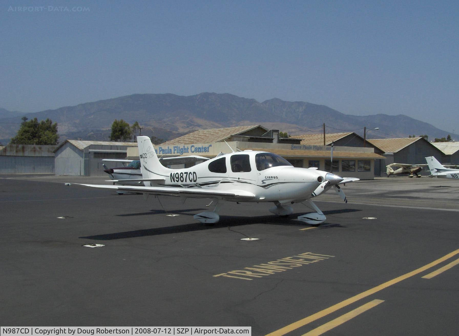 N987CD, 2005 Cirrus SR22 C/N 1310, 2005 Cirrus SR22 GTS, Continental IO-550-N 310 Hp