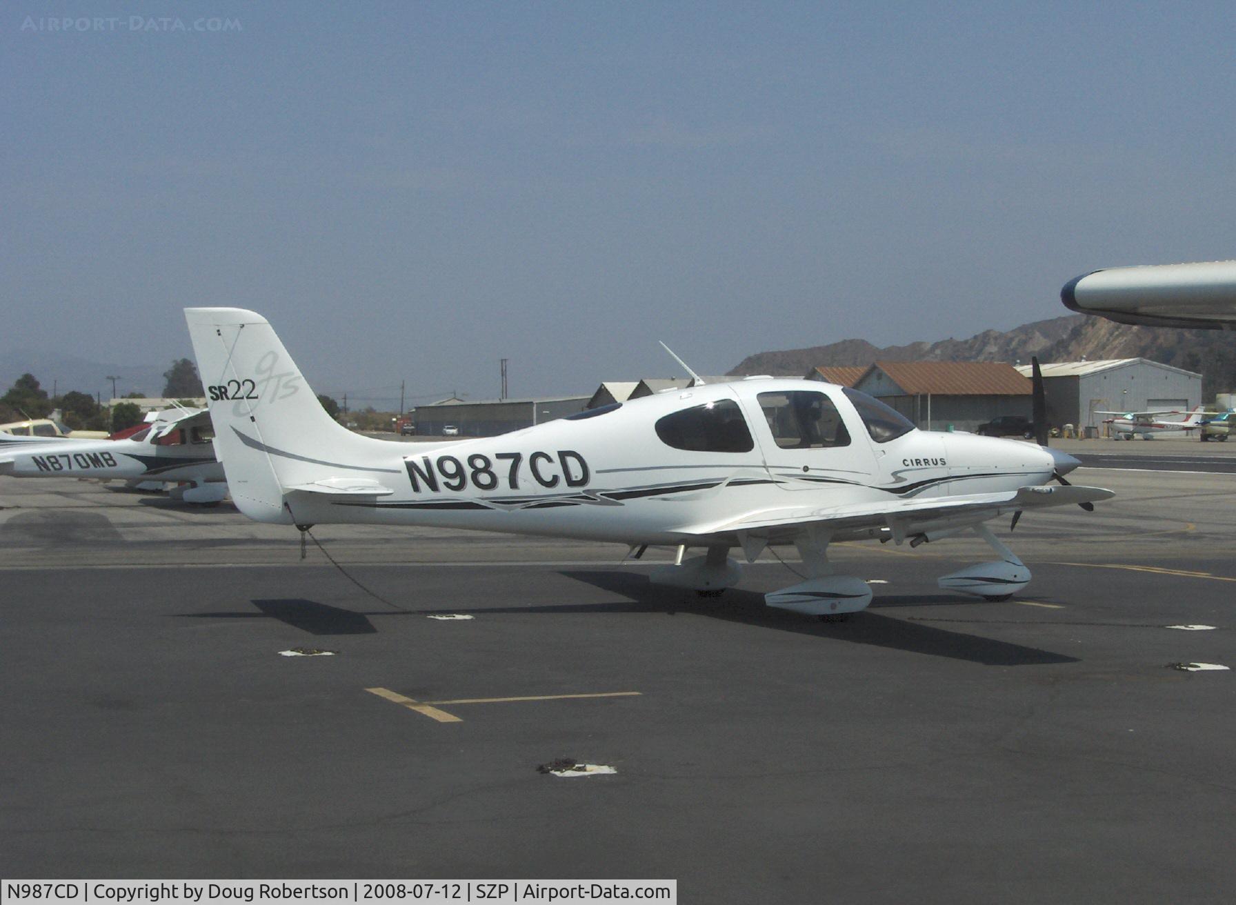N987CD, 2005 Cirrus SR22 C/N 1310, 2005 Cirrus SR22 GTS, Continental IO-550-N 310 Hp