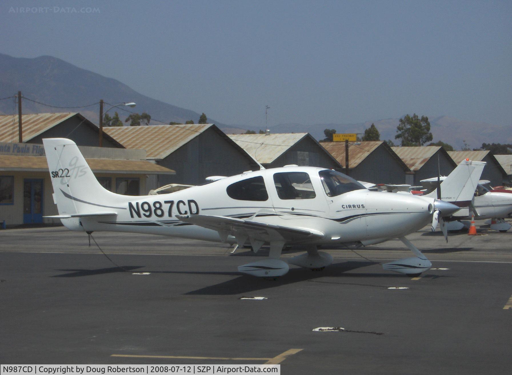 N987CD, 2005 Cirrus SR22 C/N 1310, 2005 Cirrus SR22 GTS, Continental IO-550-N 310 Hp