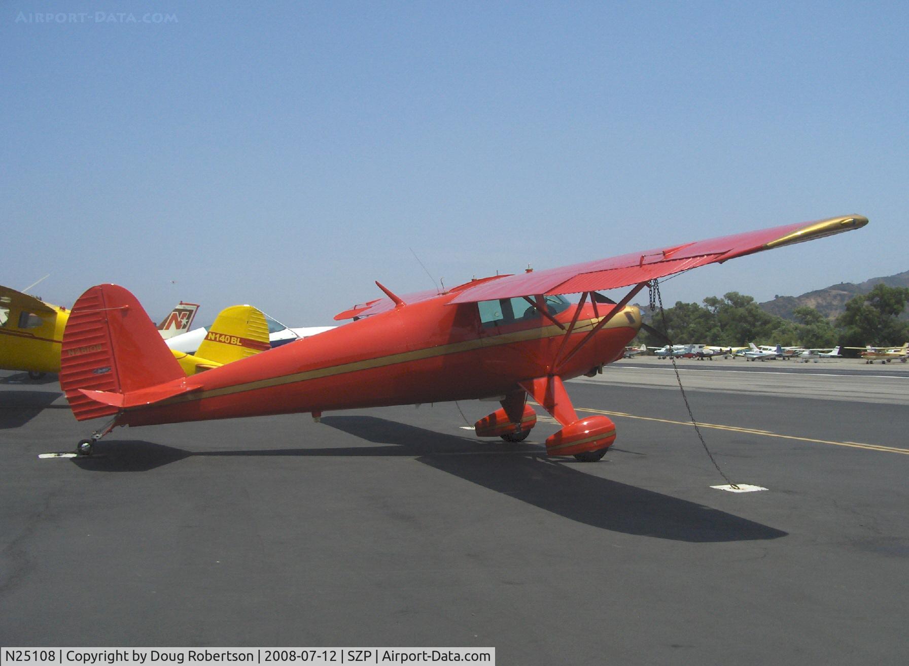 N25108, 1939 Luscombe 8A C/N 1032, 1939 Luscombe 8A, Continental A&C-65 65 Hp, this aircraft has been converted to have an electrical system, note ventral strobe