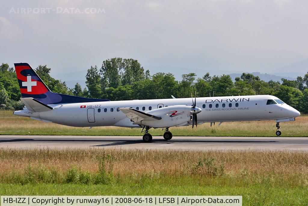 HB-IZZ, 1997 Saab 2000 C/N 2000-048, Darwin Airlines arriving from Lugano EURO 2008