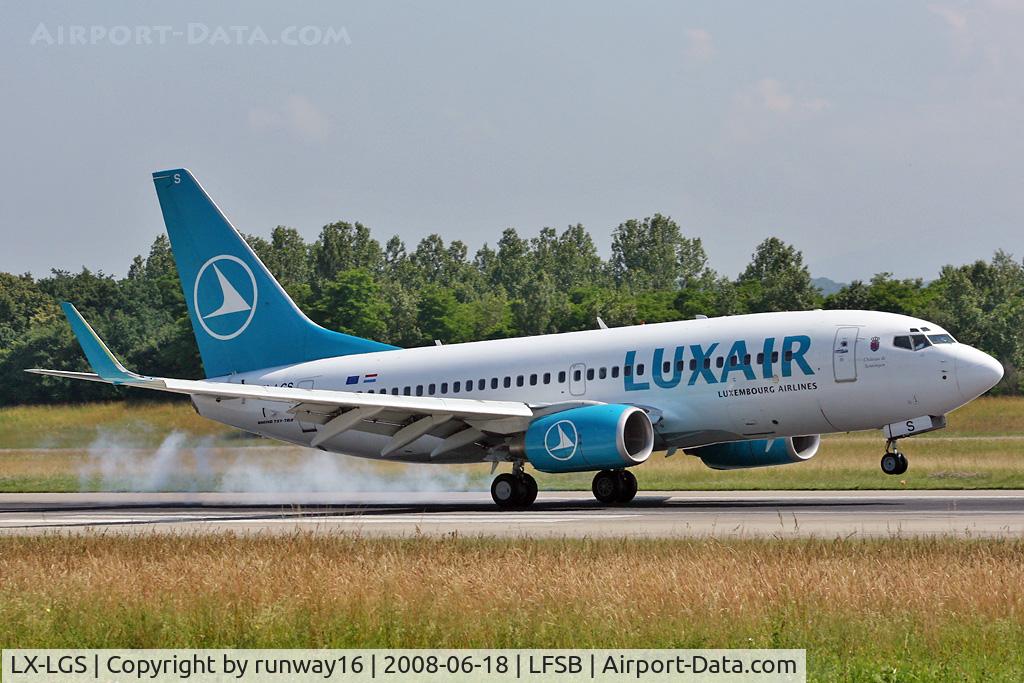 LX-LGS, 2005 Boeing 737-7C9 C/N 33956, Luxair arriving from Luxembourg EURO 2008
