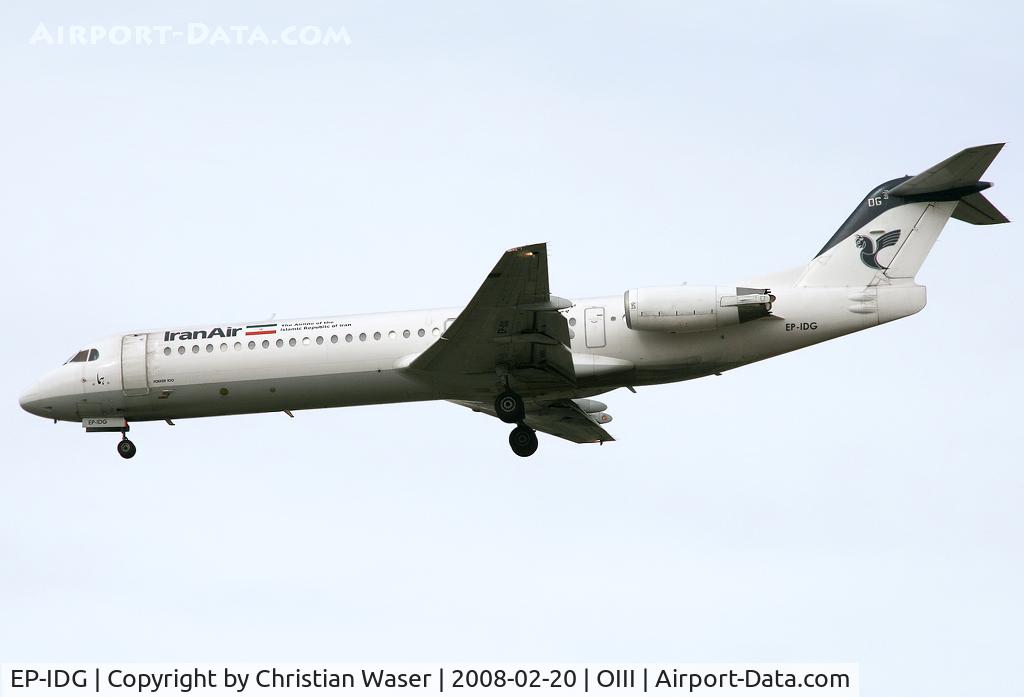 EP-IDG, 1990 Fokker 100 (F-28-0100) C/N 11302, Iran Air