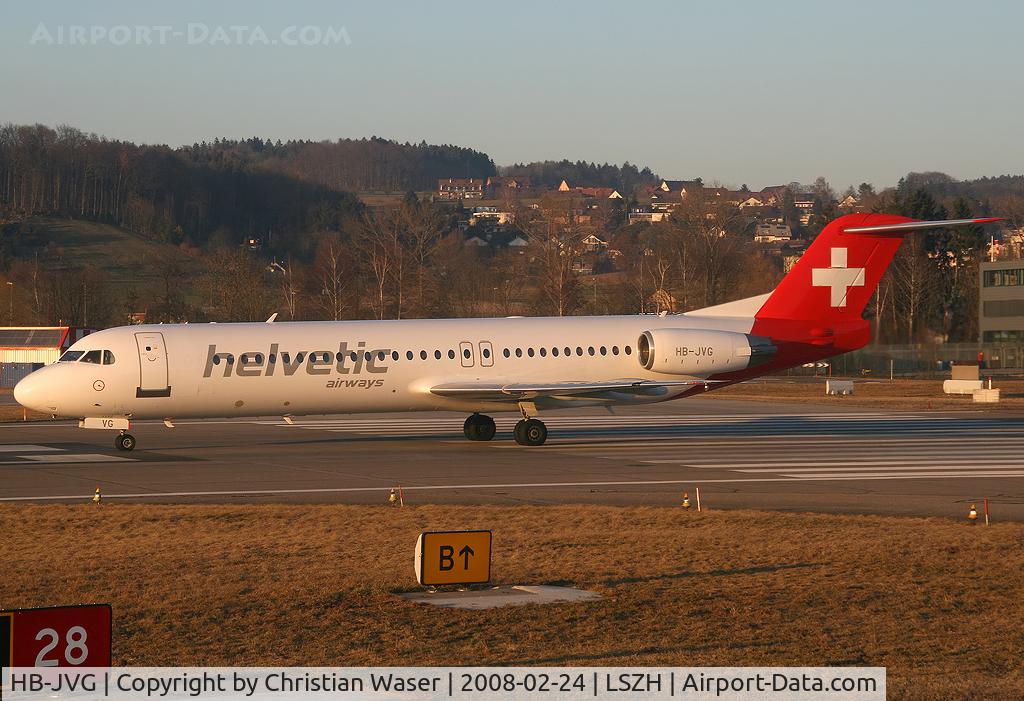 HB-JVG, 1993 Fokker 100 (F-28-0100) C/N 11478, Helvetic