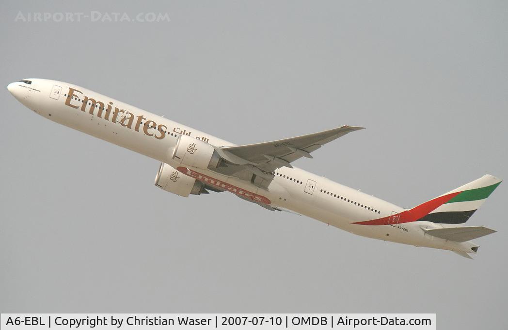 A6-EBL, 2006 Boeing 777-31H/ER C/N 32709, Emirates