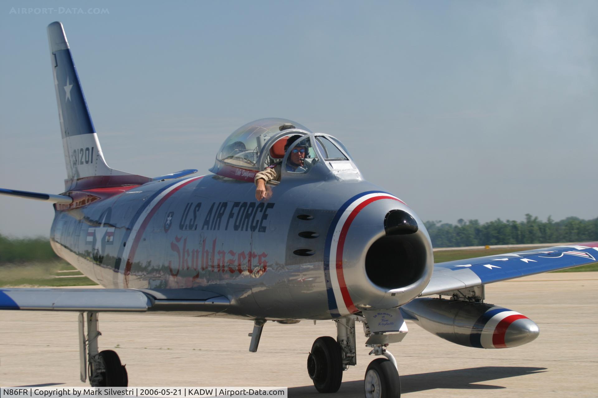 N86FR, 1952 North American F-86F Sabre C/N 191-655, Andrews AFB 2006