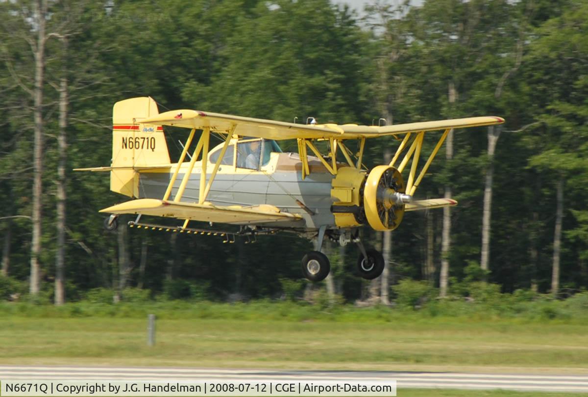 N6671Q, 1977 Grumman-Schweizer G-164B C/N 193B, Landing at Cambridge MD airport