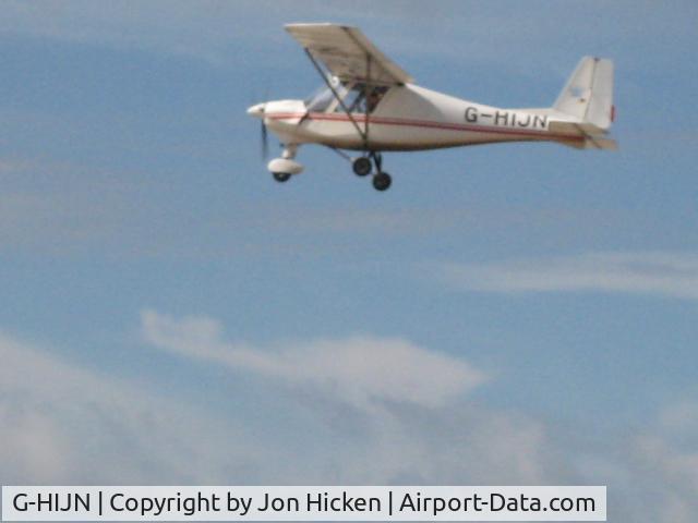 G-HIJN, 2004 Comco Ikarus C42 FB100 C/N 0403-6597, IKARUS C42, after just taking off on the beach at New Brighton.