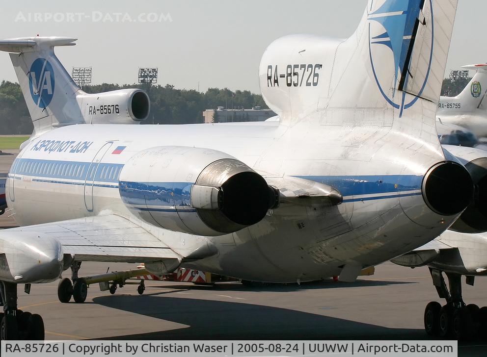 RA-85726, 1986 Tupolev Tu-154M C/N 86A725, Aeroflot-Don