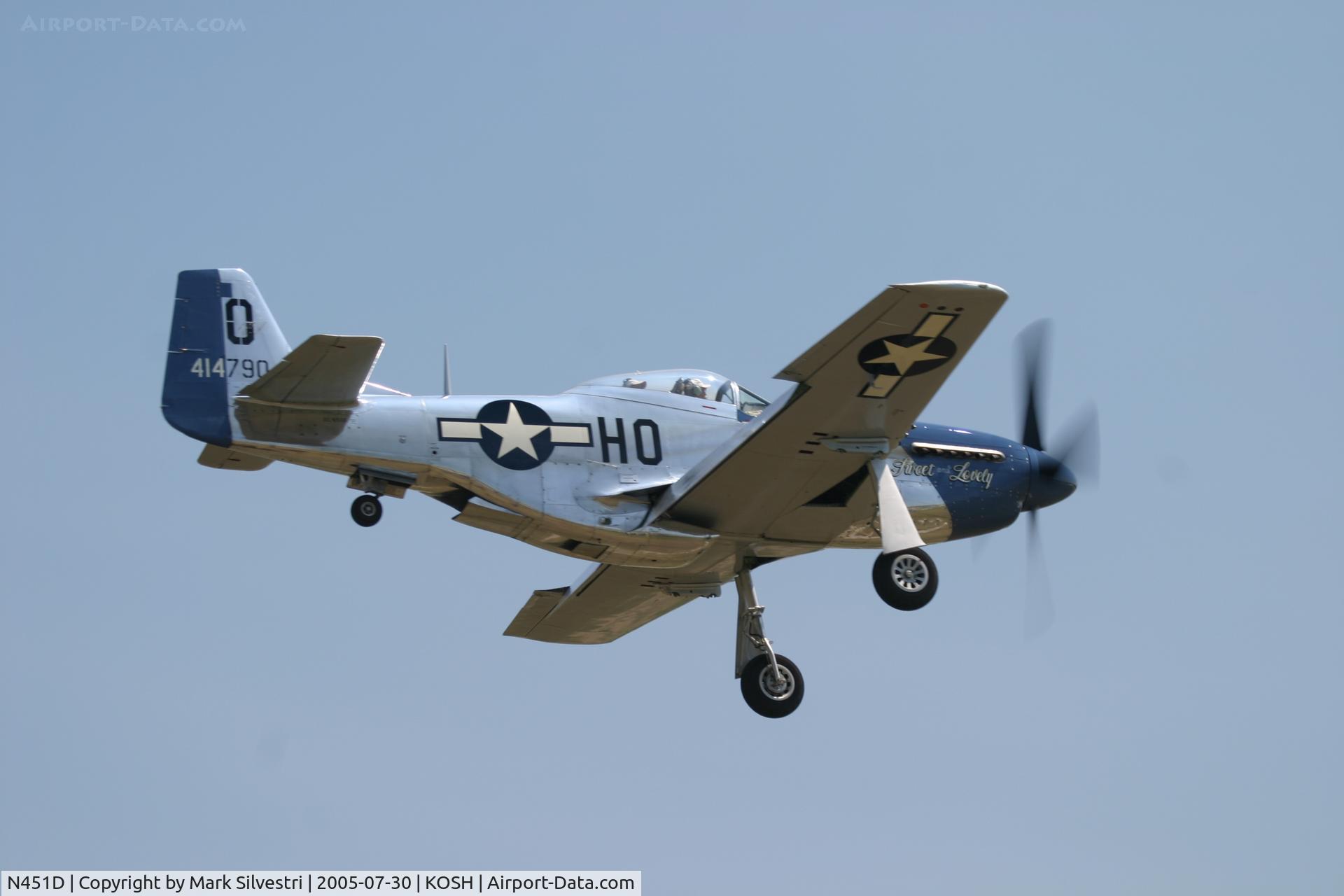 N451D, 1944 North American P-51D Mustang C/N 44-73279BB, Oshkosh 2005