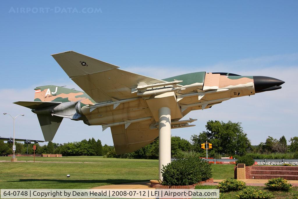 64-0748, 1964 McDonnell F-4C Phantom II C/N 1033, On display near the La Salle Gate at Langley AFB, VA. Lots of history in Vietnam behind this airplane.