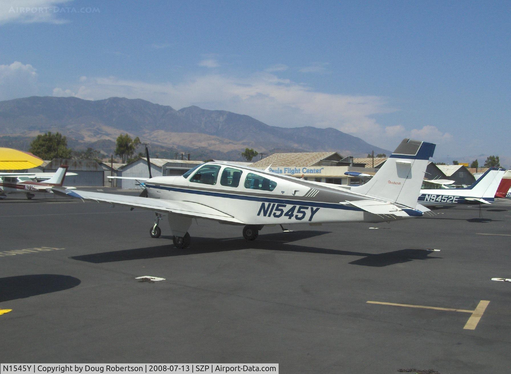 N1545Y, 1989 Beech F33A Bonanza C/N CE-1313, 1989 Beech F33A BONANZA, Continental IO-520-B 285 Hp, long cabin model