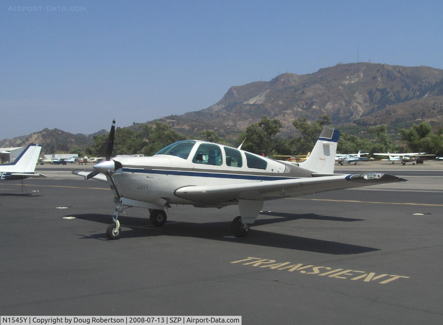 N1545Y, 1989 Beech F33A Bonanza C/N CE-1313, 1989 Beech F33A BONANZA, Continental IO-520-B 285 Hp, long cabin model