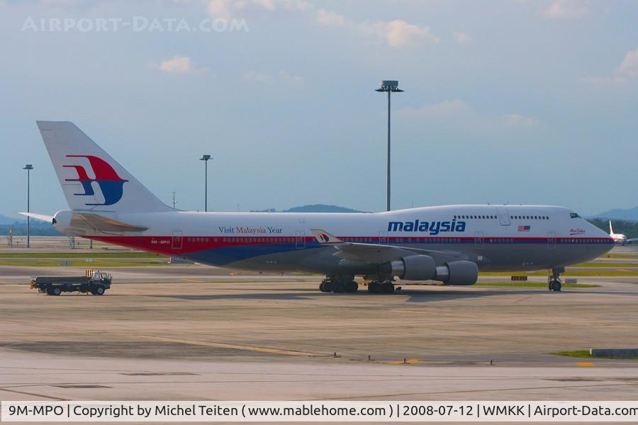 9M-MPO, 2001 Boeing 747-4H6 C/N 28433, Malaysia Airlines