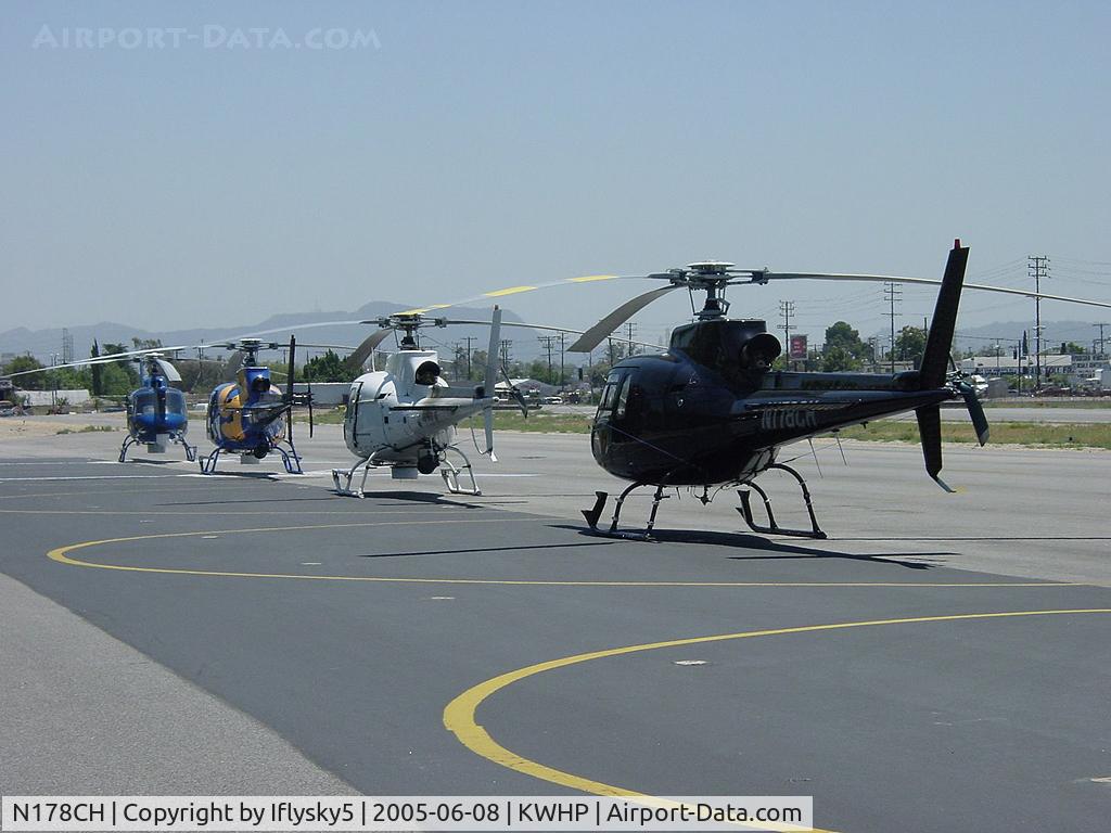 N178CH, 1947 Piper PA-12 Super Cruiser C/N 12-1698, N178CH AS-350 B2 and friends on the line @ KWHP