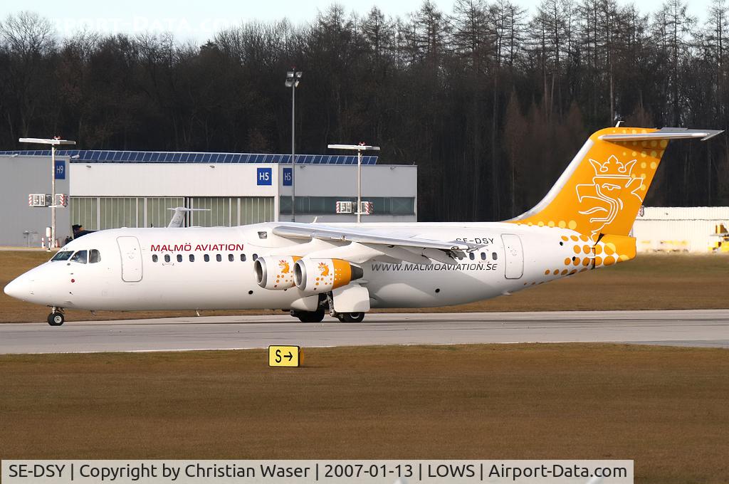 SE-DSY, 1995 British Aerospace Avro 146-RJ100 C/N E3263, Malmö Aviation