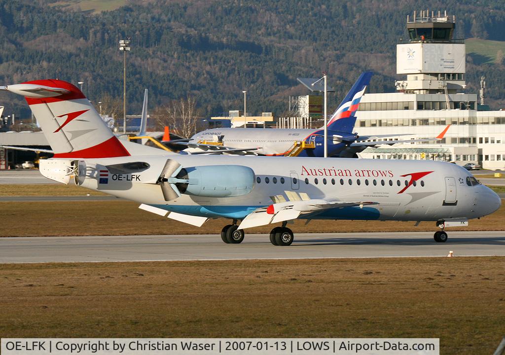OE-LFK, 1995 Fokker 70 (F-28-0070) C/N 11555, Austrian Arrows