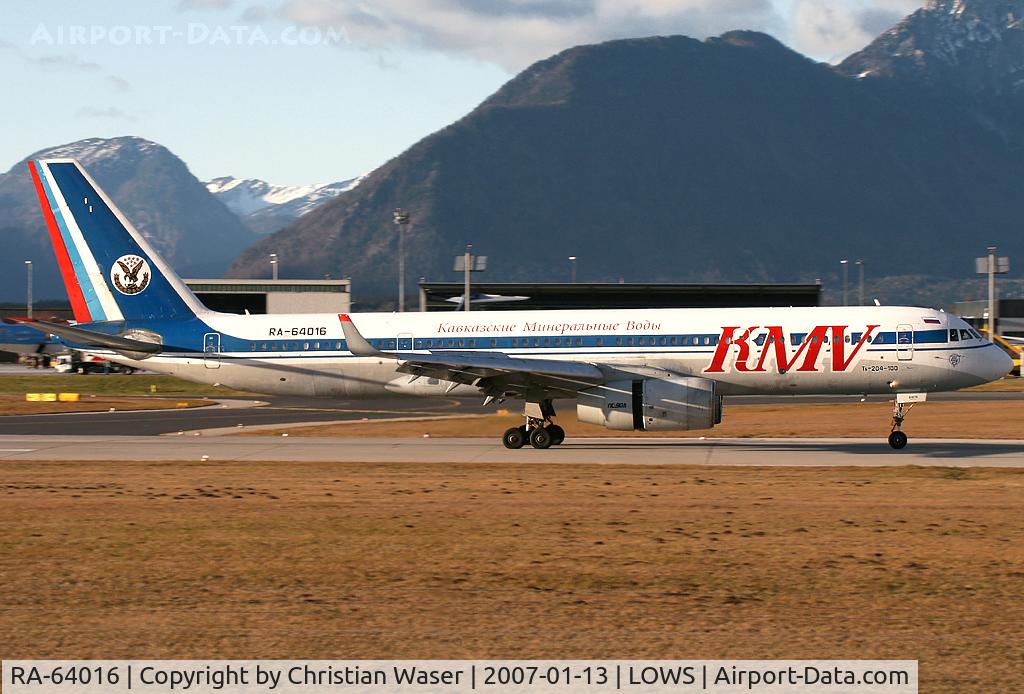 RA-64016, 1995 Tupolev Tu-204-100 C/N 1450742364016, KMV