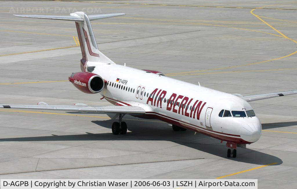 D-AGPB, 1989 Fokker 100 (F-28-0100) C/N 11278, Air Berlin