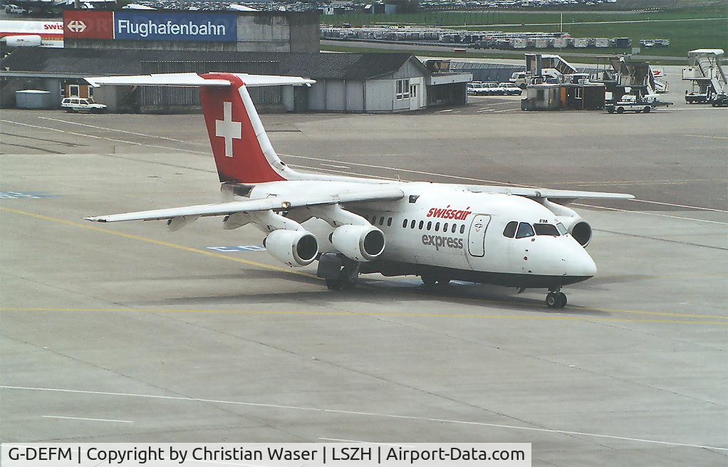 G-DEFM, 1984 British Aerospace BAe.146-200 C/N E2016, Swissair Express