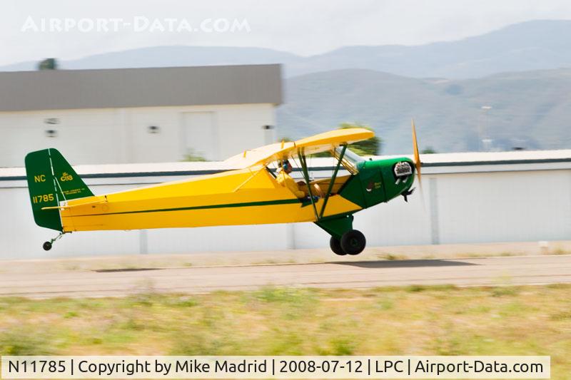 N11785, 1935 Piper E-2 C/N 320, Landing West Coast Piper Cub Fly-in Lompoc 2008