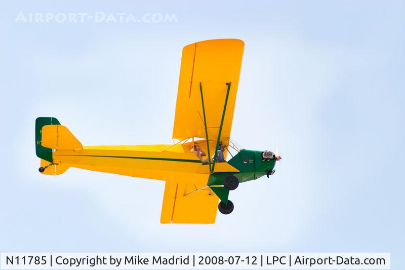 N11785, 1935 Piper E-2 C/N 320, Flying over Lompoc Airport