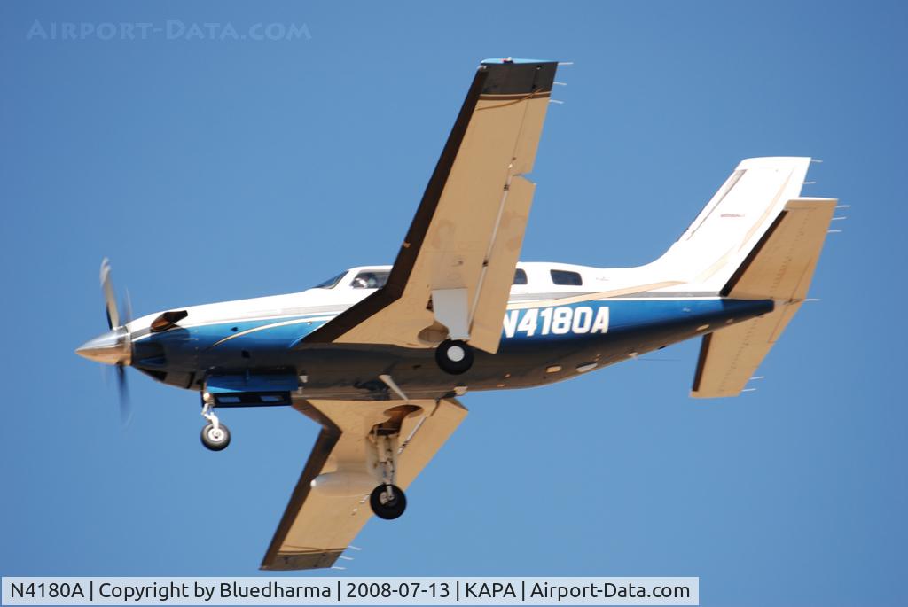 N4180A, 2002 Piper PA-46-500TP Malibu Meridian C/N 4697151, On final approach to 17L.