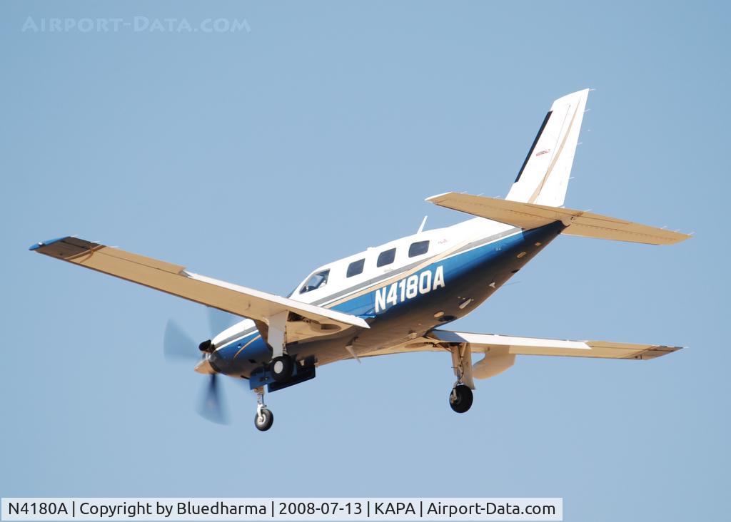 N4180A, 2002 Piper PA-46-500TP Malibu Meridian C/N 4697151, On final approach to 17L.