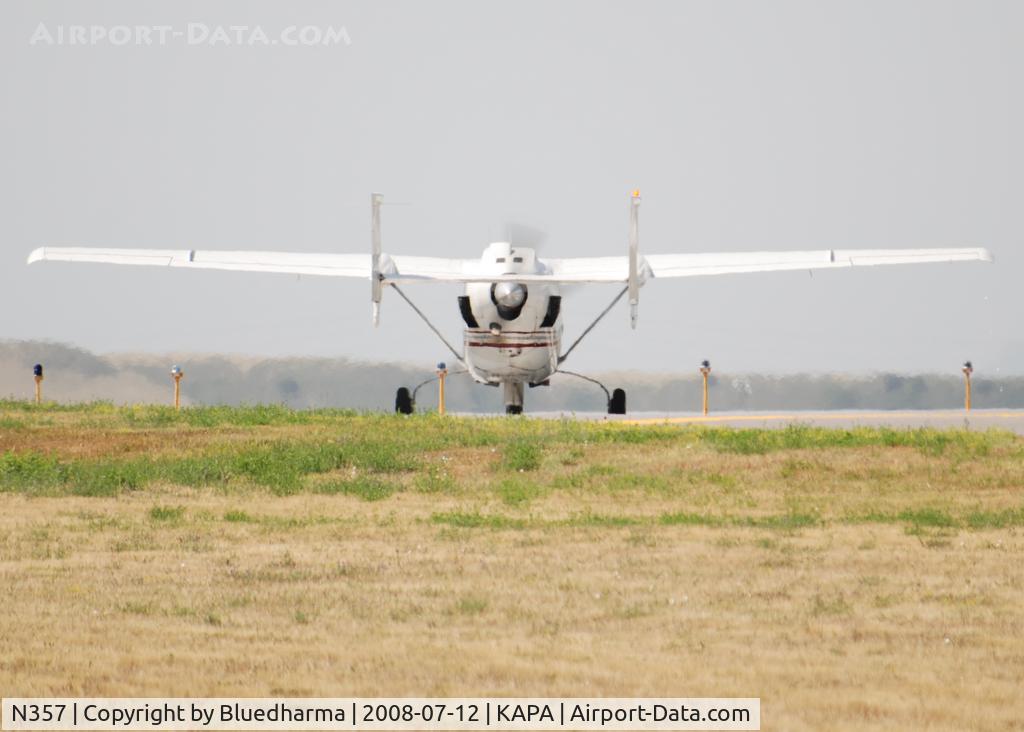 N357, 1976 Cessna T337G Turbo Super Skymaster C/N P3370242, Taxi to 17L.
