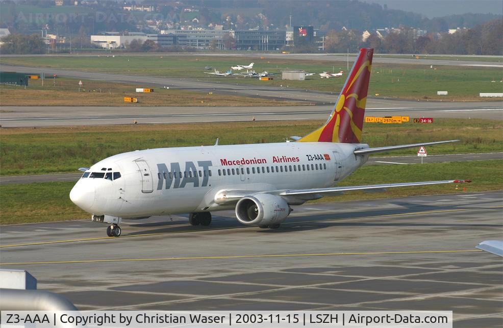 Z3-AAA, 1985 Boeing 737-3H9 C/N 23416, MAT