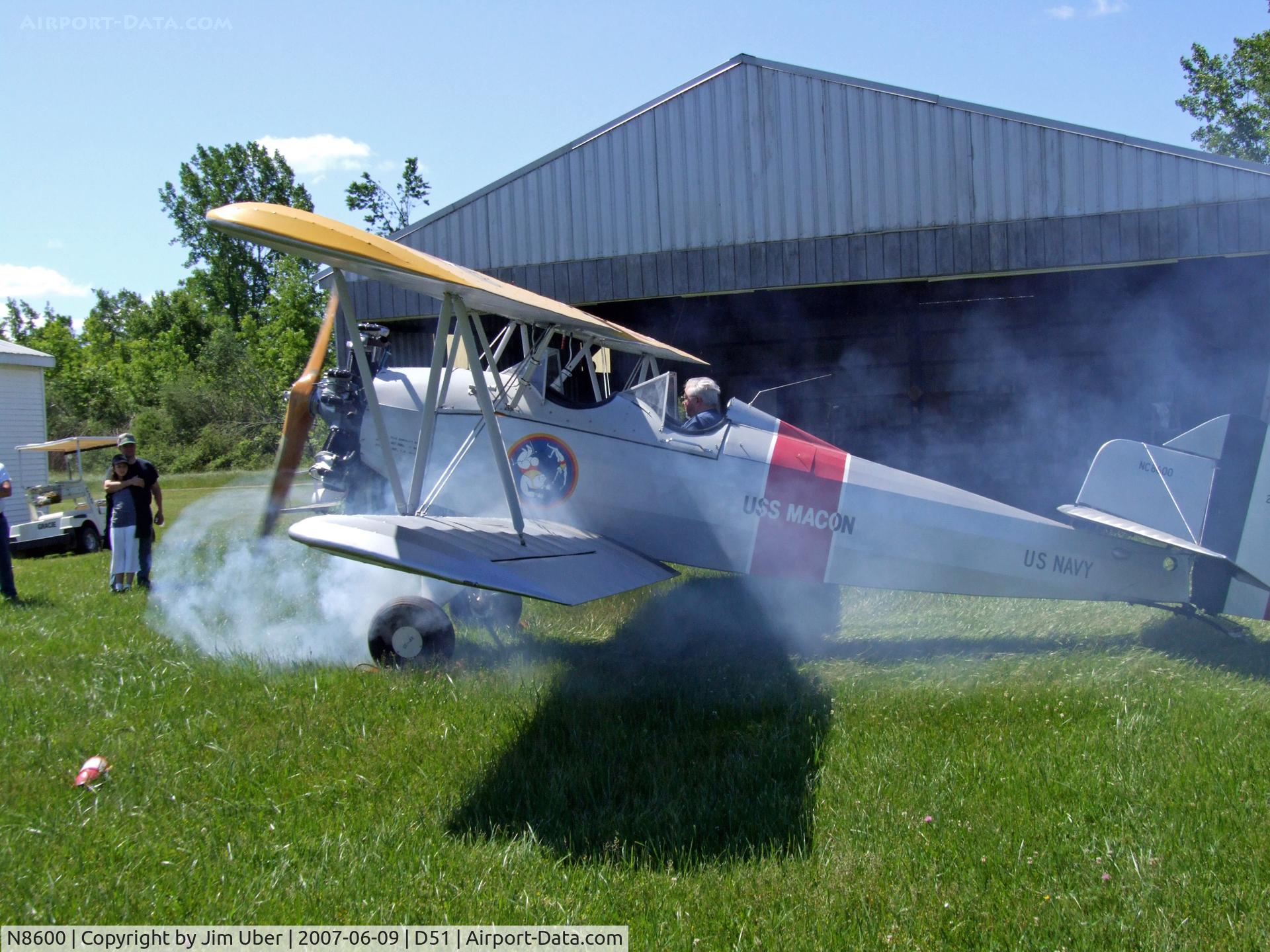N8600, 1929 Fleet Model 1 C/N 14, Startup-after a LONG downtime for maintenance. What you can't see is the GRIN on my face.