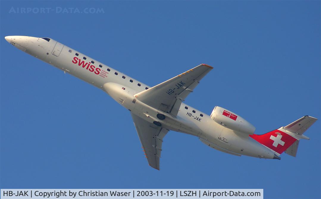 HB-JAK, 2001 Embraer EMB-145LU (ERJ-145LU) C/N 145387, Swiss