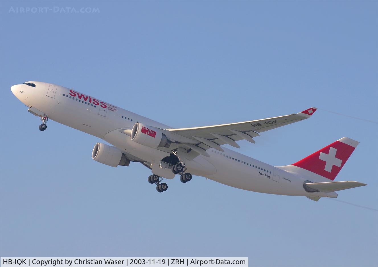 HB-IQK, 1999 Airbus A330-223 C/N 299, Swiss