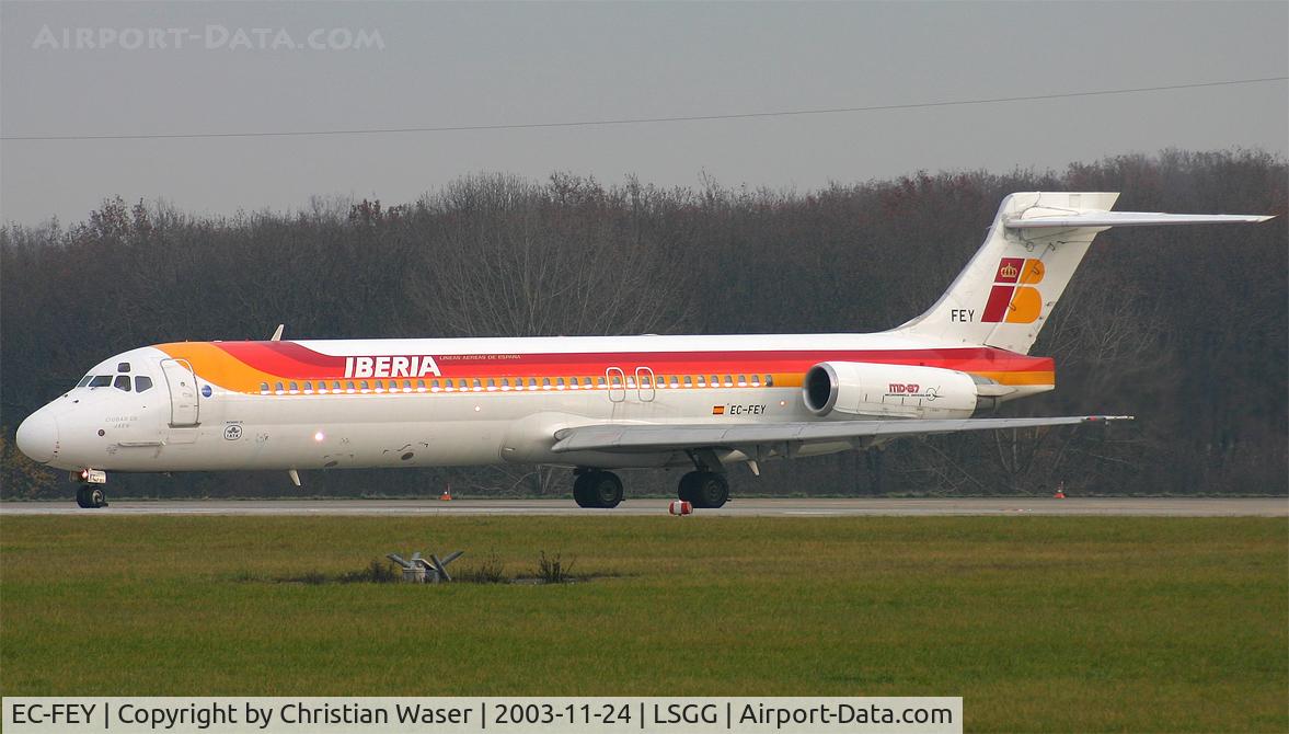 EC-FEY, 1991 McDonnell Douglas MD-87 (DC-9-87) C/N 53208, Iberia