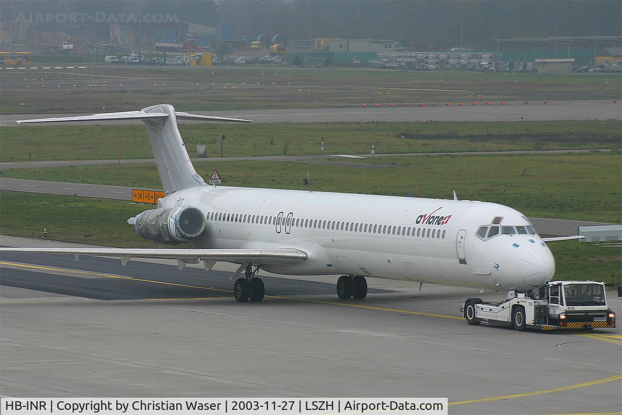 HB-INR, 1985 McDonnell Douglas MD-82 (DC-9-82) C/N 49227, Avione